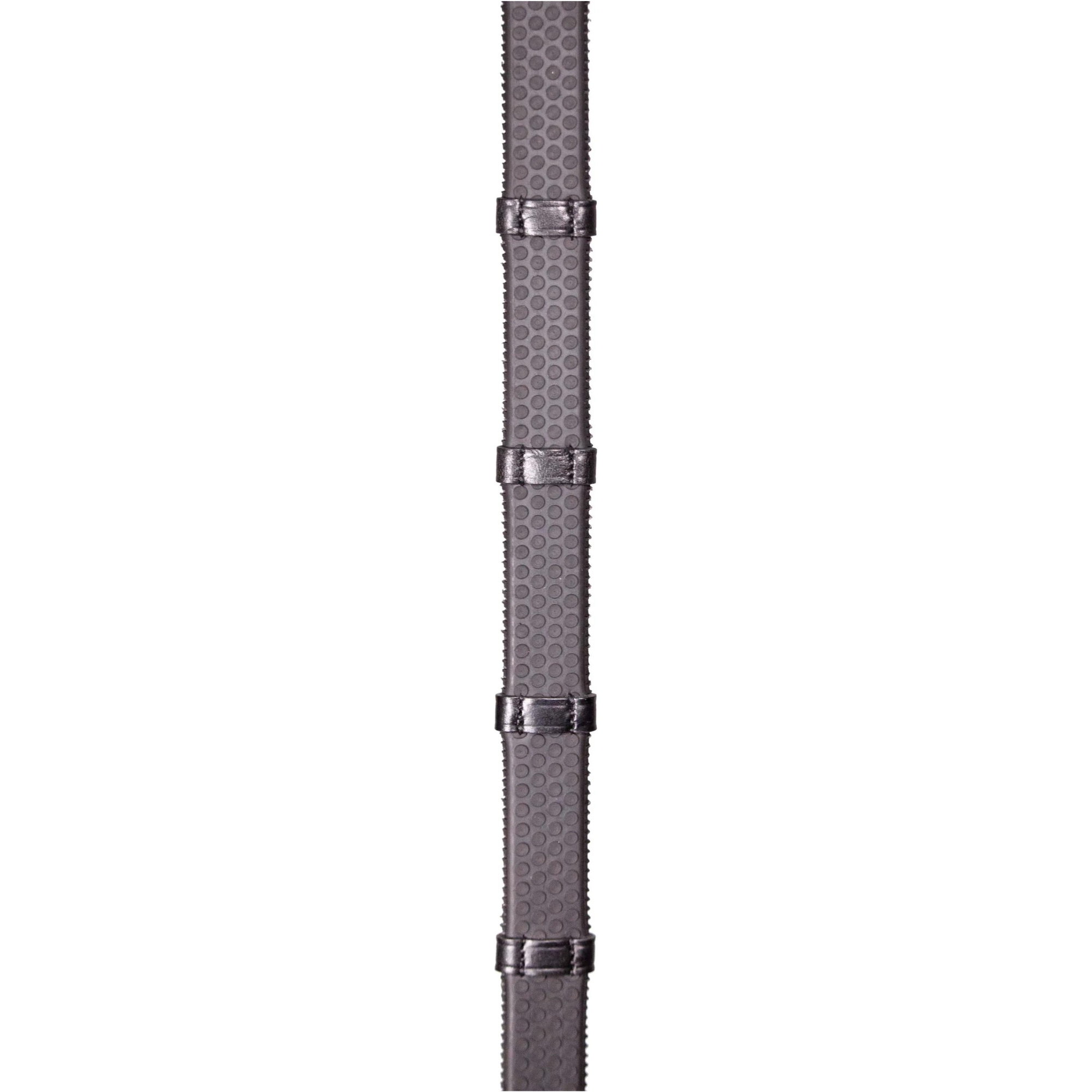 Henry James Xtreme Eventer Hybrid Rubber reins with Leather Stoppers RR7 - Black